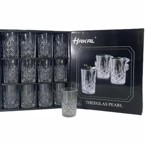 Arabische Theeglas Pearl Hakal Transparant 12 Stuks