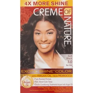 Creme Of Nature Argan Oil Exotic Shine Hair Color 3.0 Soft Black
